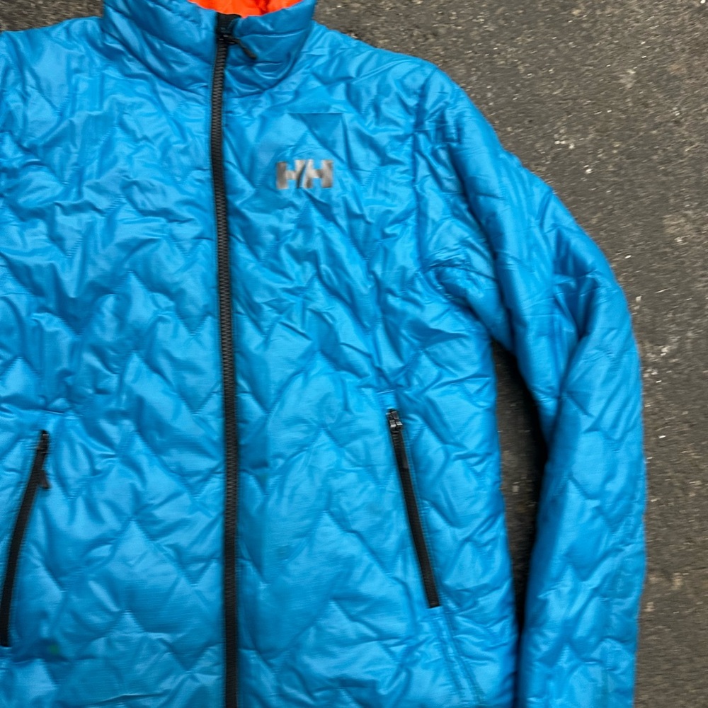Helly Hansen Puffer Coat Softshell Blue Mens Smal… - image 4